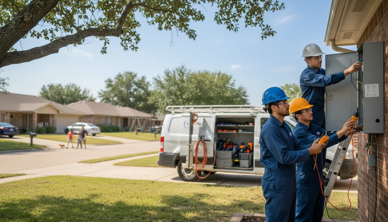 Certified electrician providing emergency electrical services in Mechanicsburg, IL